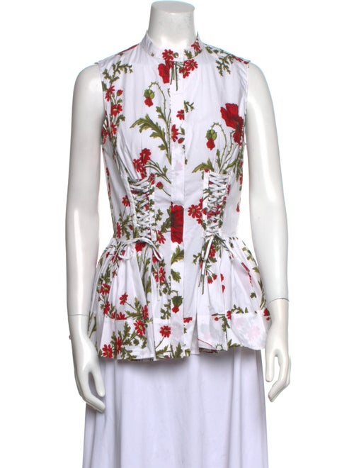Alexander McQueen 2018 Floral Print Blouse