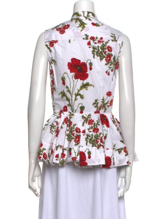 Alexander McQueen 2018 Floral Print Blouse