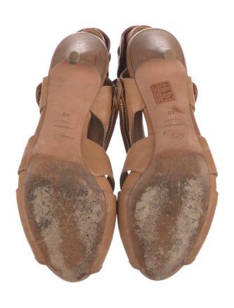 Alexander McQueen Leather Slingback Sandals