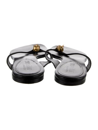 Alexander McQueen Skull Leather Flip Flops