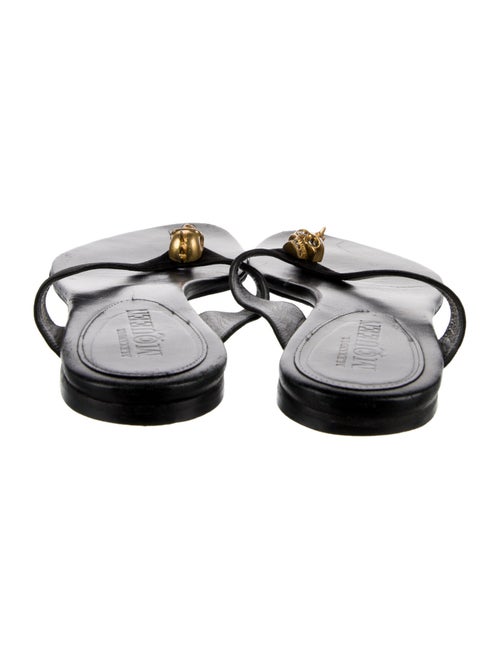 Alexander McQueen Skull Leather Flip Flops