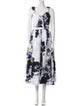 Alexander McQueen Floral Print Midi Length Dress