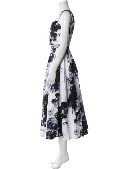 Alexander McQueen Floral Print Midi Length Dress