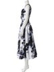 Alexander McQueen Floral Print Midi Length Dress