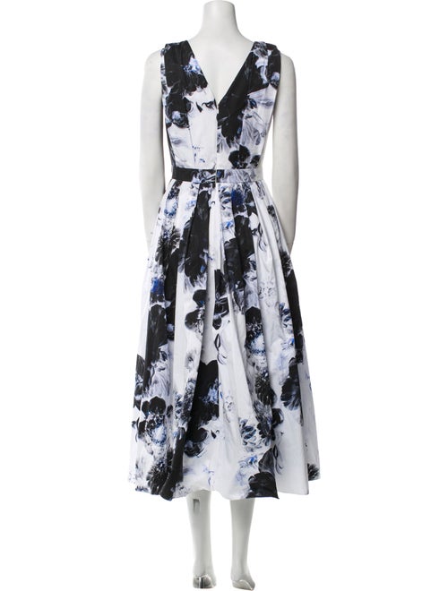 Alexander McQueen Floral Print Midi Length Dress