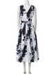Alexander McQueen Floral Print Midi Length Dress