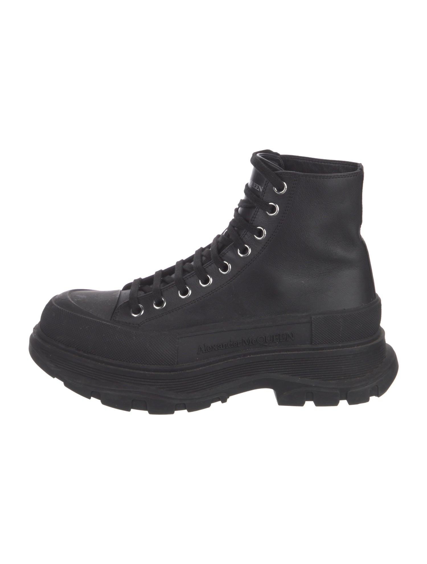 Alexander McQueen Leather Combat Boots