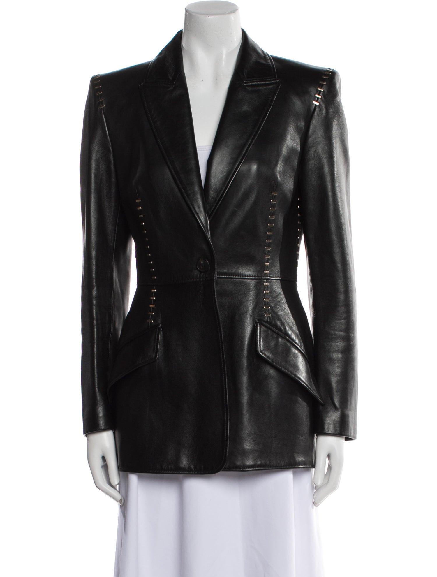 Alexander McQueen Lamb Leather Blazer