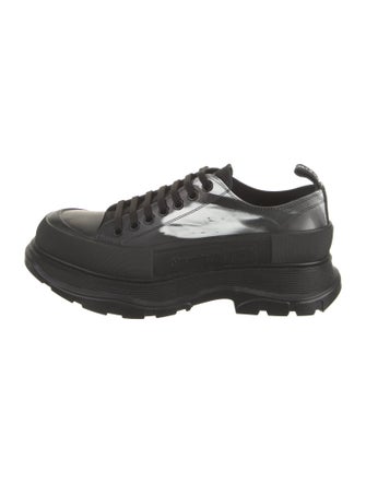 Alexander McQueen Leather Printed Athletic Sneakers