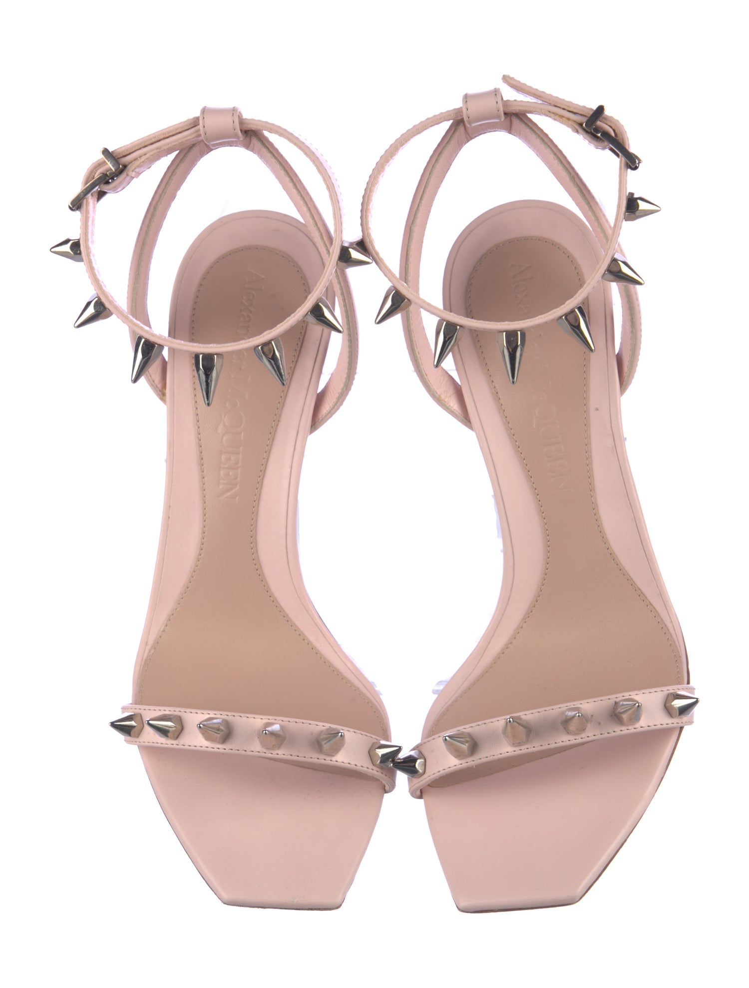 Alexander McQueen Spike Accents Leather Sandals