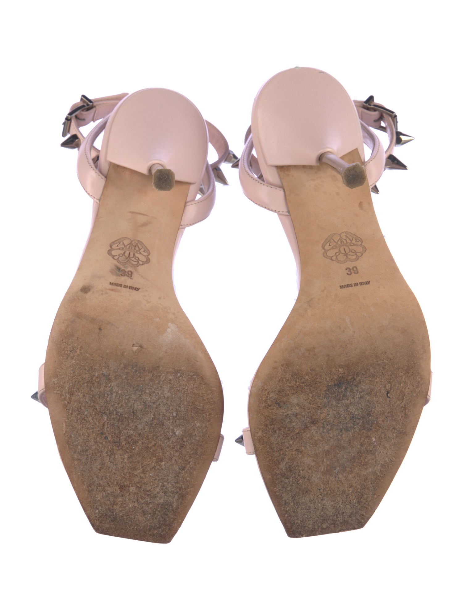 Alexander McQueen Spike Accents Leather Sandals