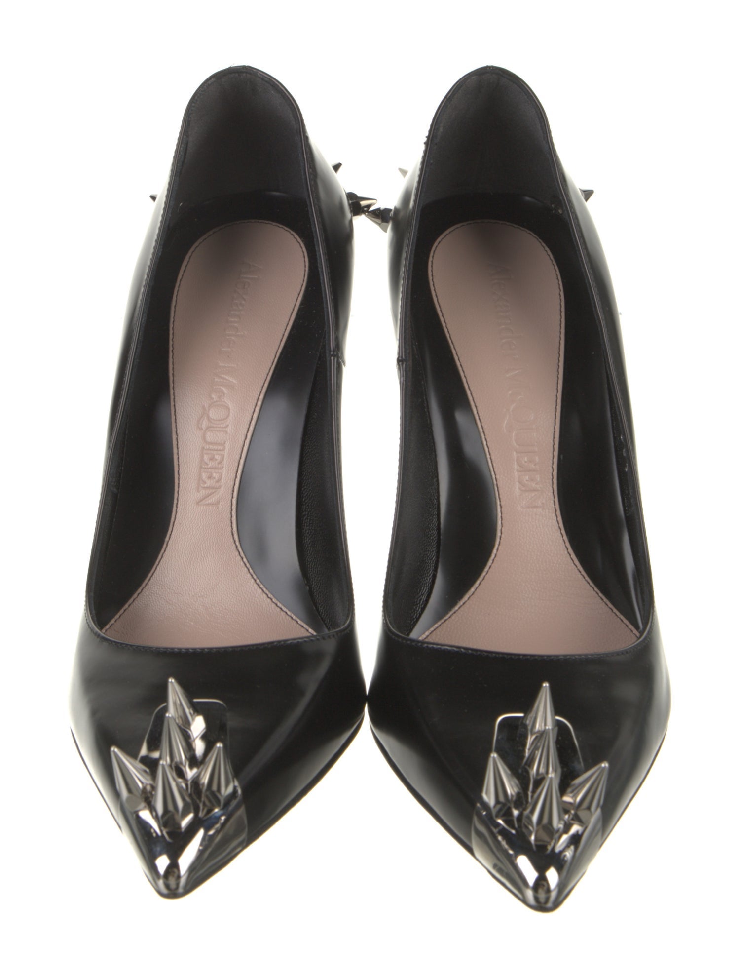 Alexander McQueen Spike Accents Leather Pumps