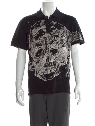Alexander McQueen Skull Printed Polo Shirt