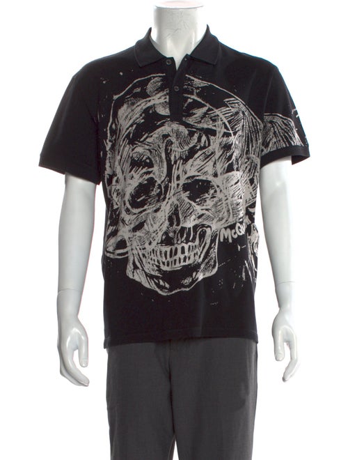 Alexander McQueen Skull Printed Polo Shirt