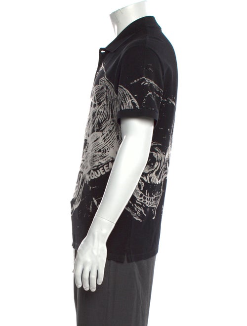 Alexander McQueen Skull Printed Polo Shirt