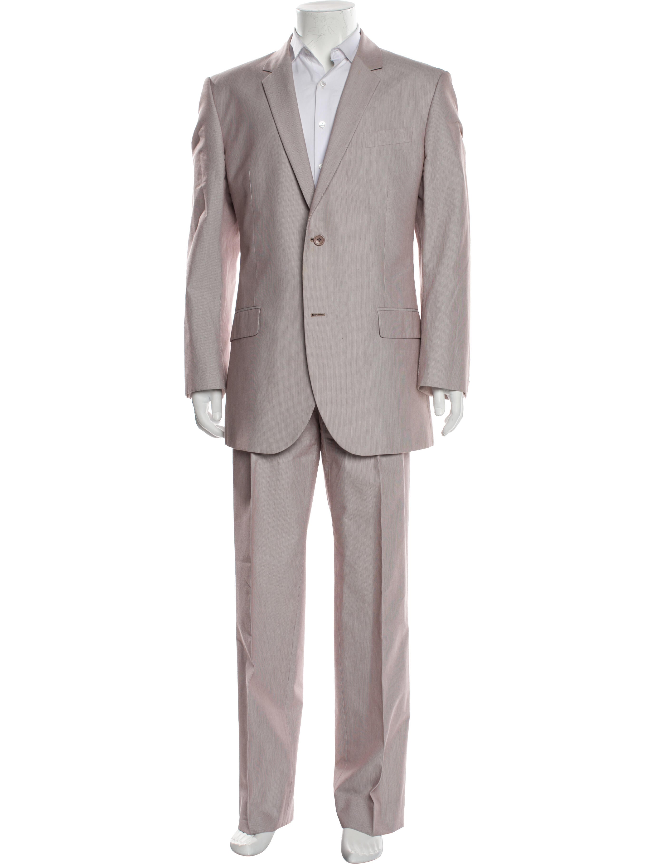 Alexander McQueen Men's Red Pattern Printed Cotton Two-Piece Suit