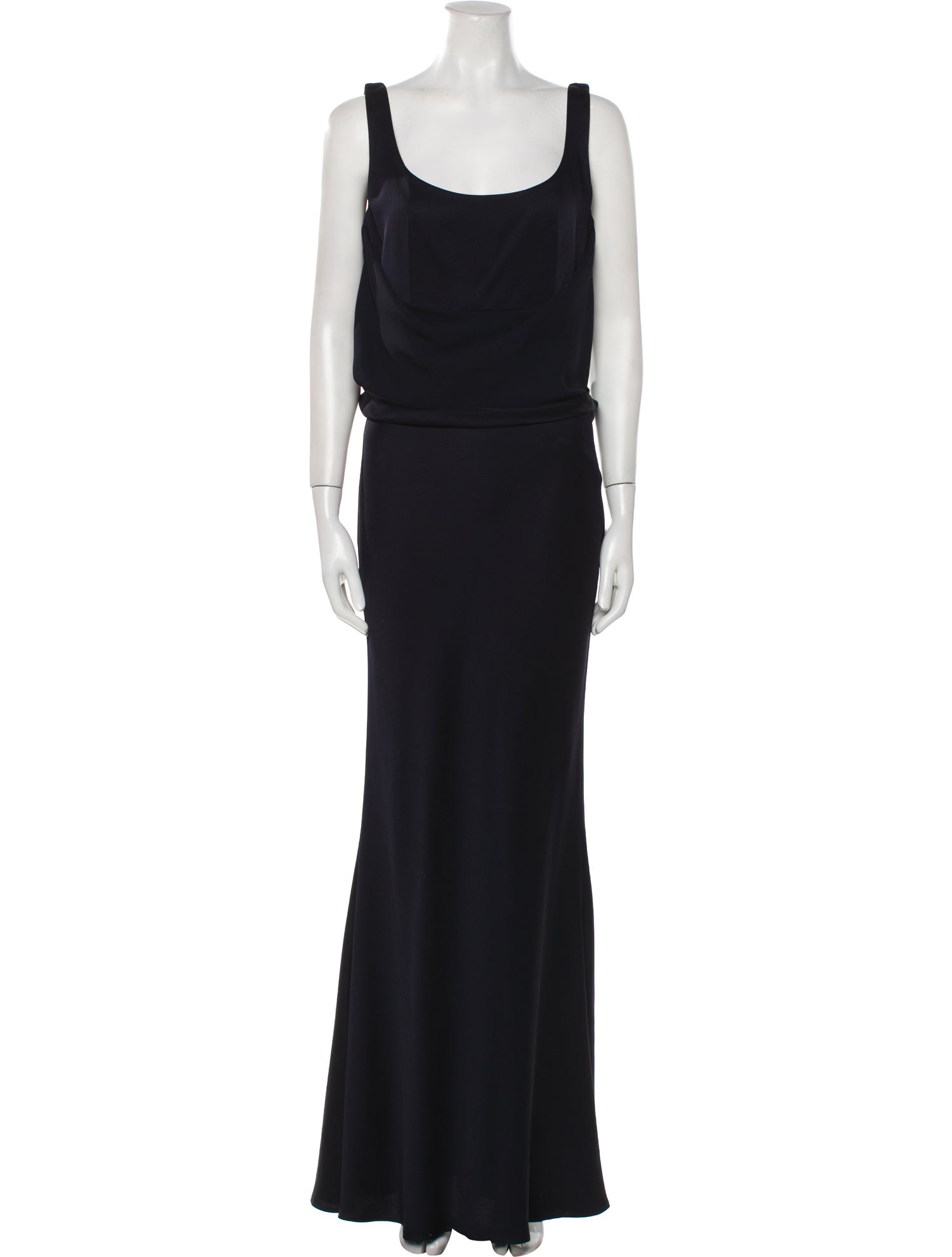 Alexander McQueen Scoop Neck Long Dress