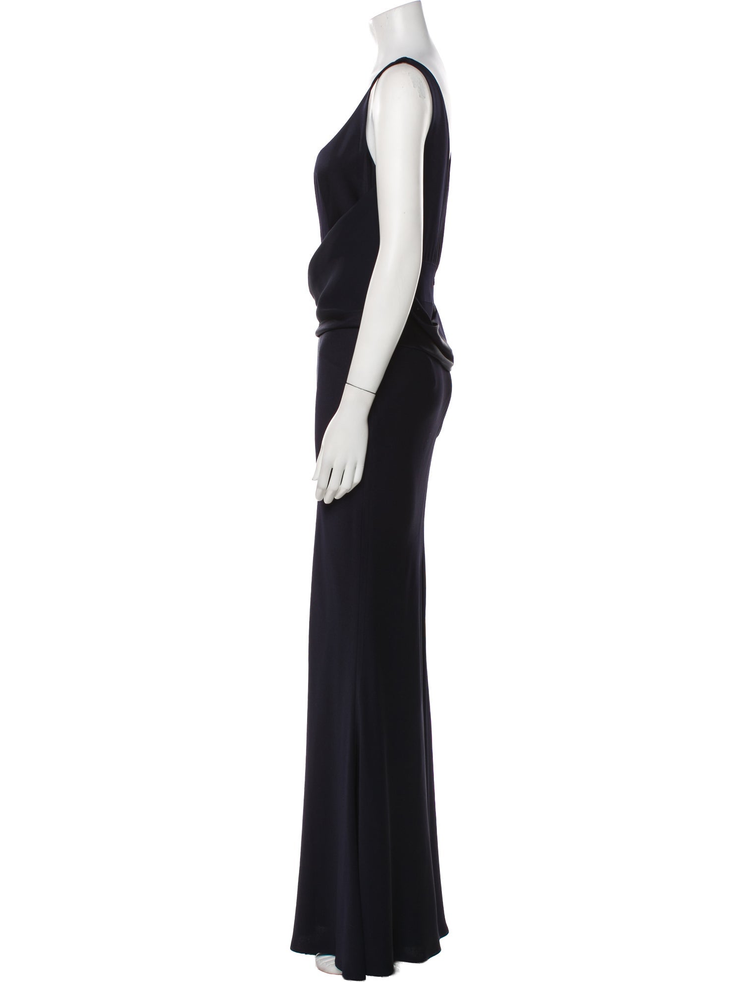 Alexander McQueen Scoop Neck Long Dress