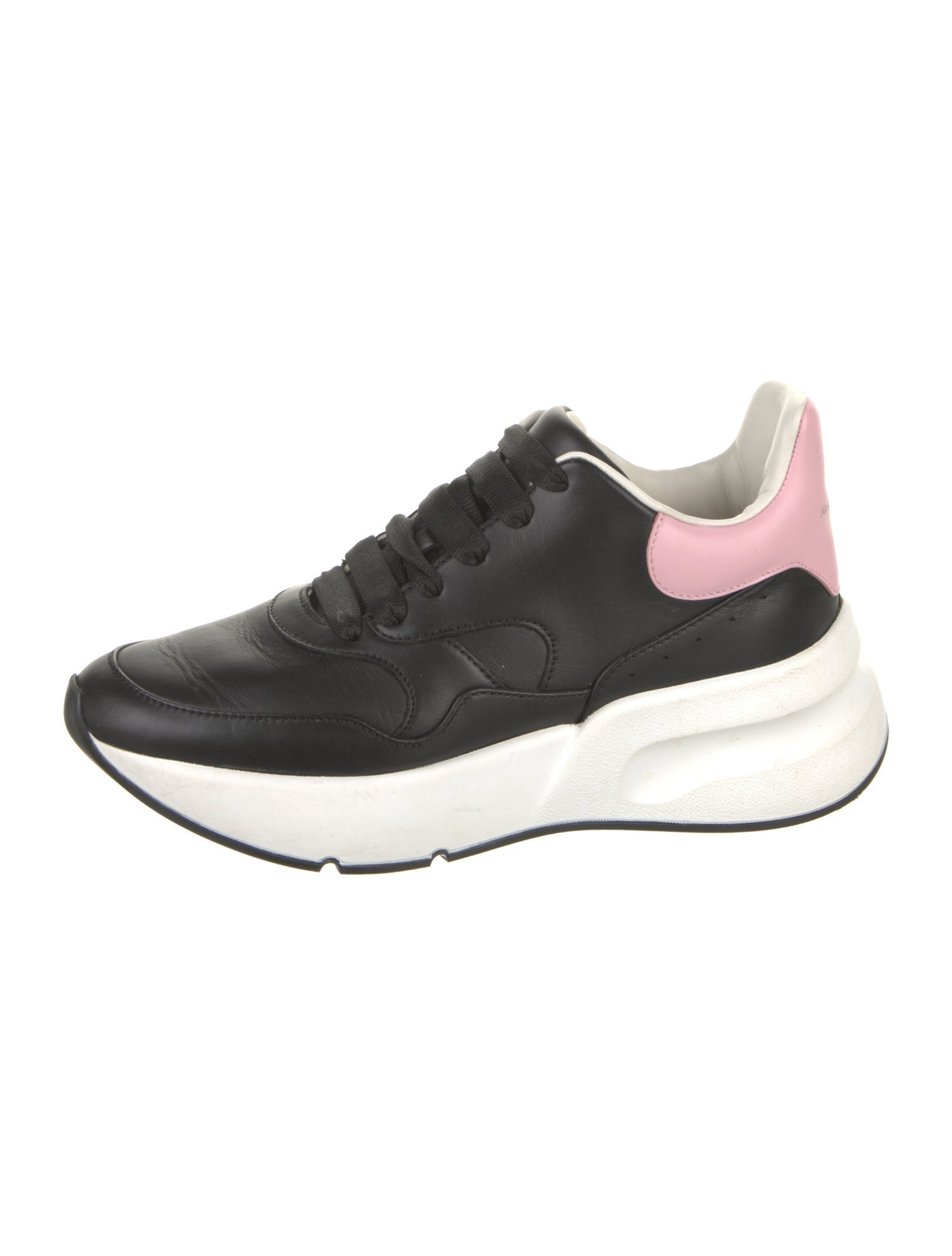 Alexander McQueen Leather Colorblock Pattern Sneakers