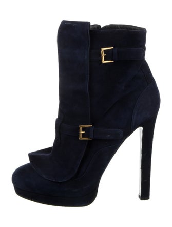 Alexander McQueen Suede Lace-Up Boots