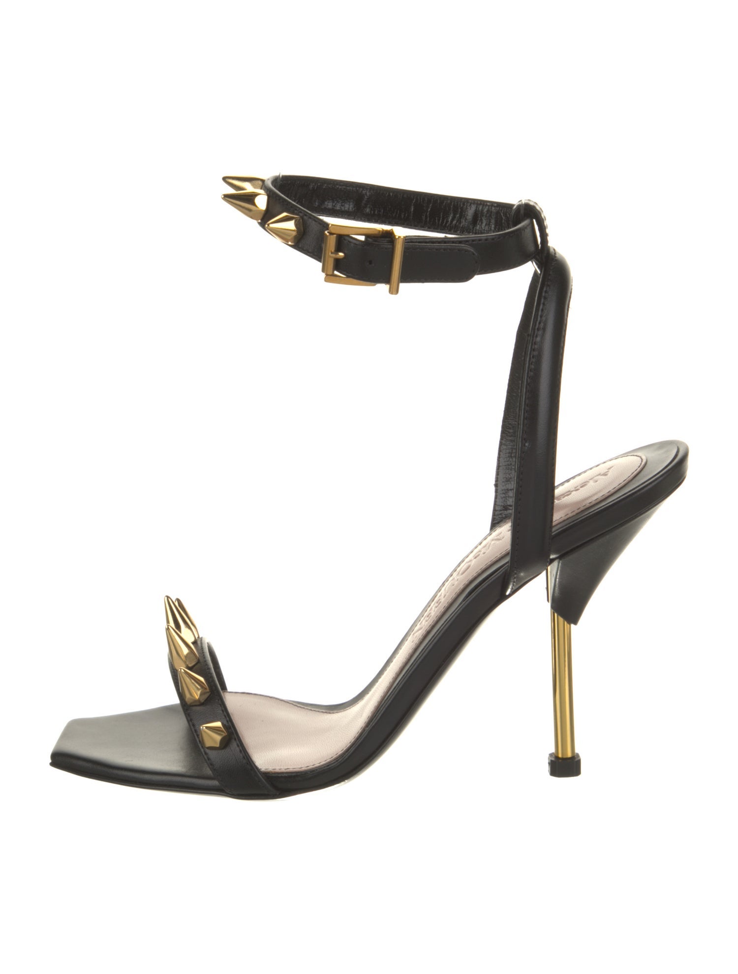 Alexander McQueen Leather Studded Accents Sandals