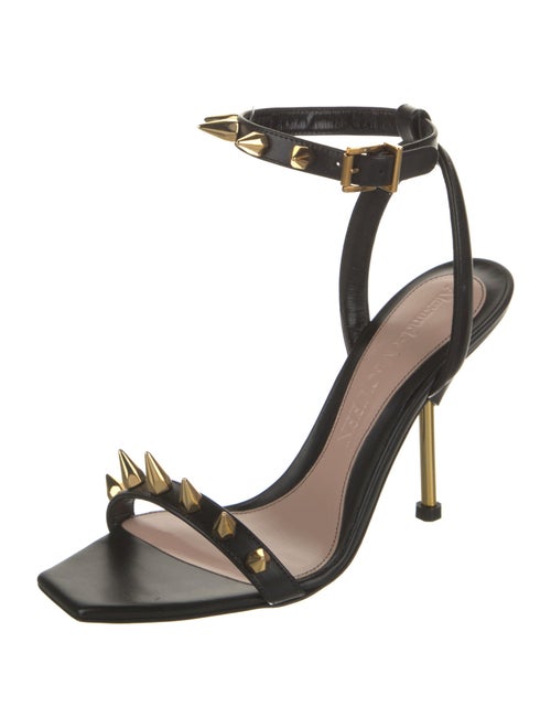 Alexander McQueen Leather Studded Accents Sandals