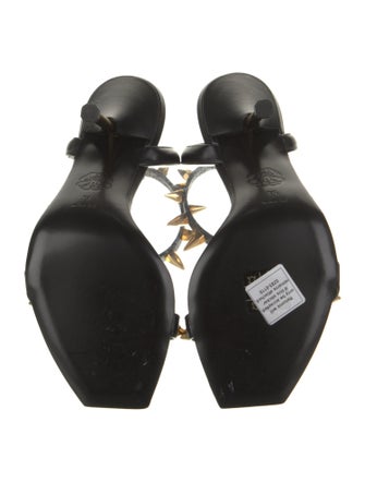 Alexander McQueen Leather Studded Accents Sandals