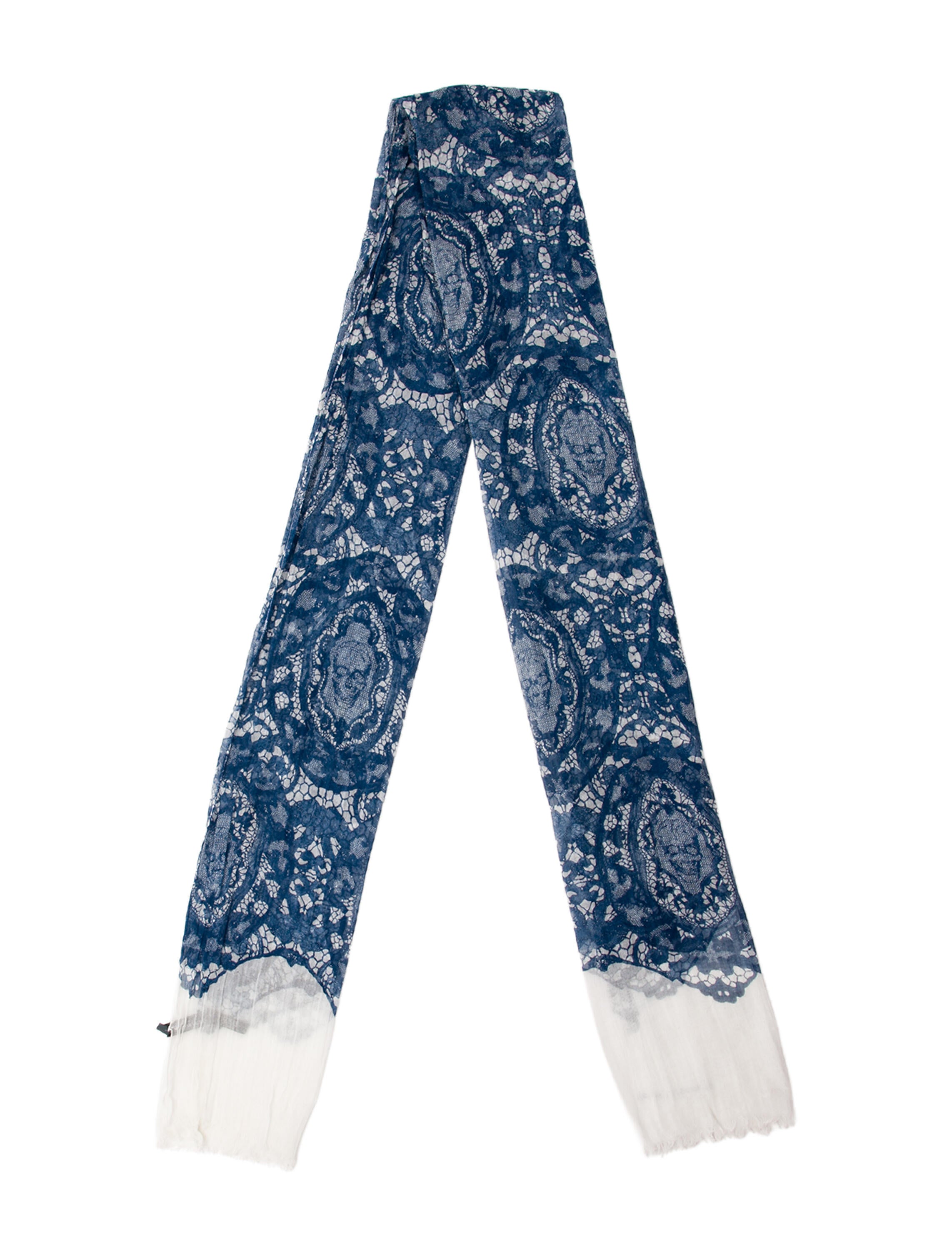 Alexander McQueen Glitter Skull Scarf