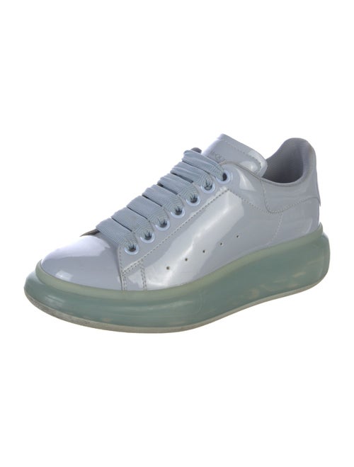 Alexander McQueen Patent Leather Colorblock Pattern Sneakers