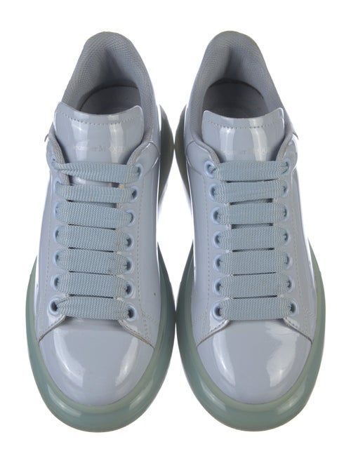 Alexander McQueen Patent Leather Colorblock Pattern Sneakers