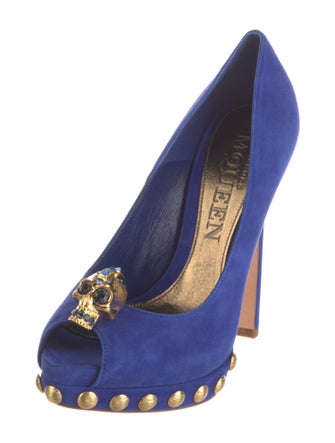 Alexander McQueen Skull Suede Pumps