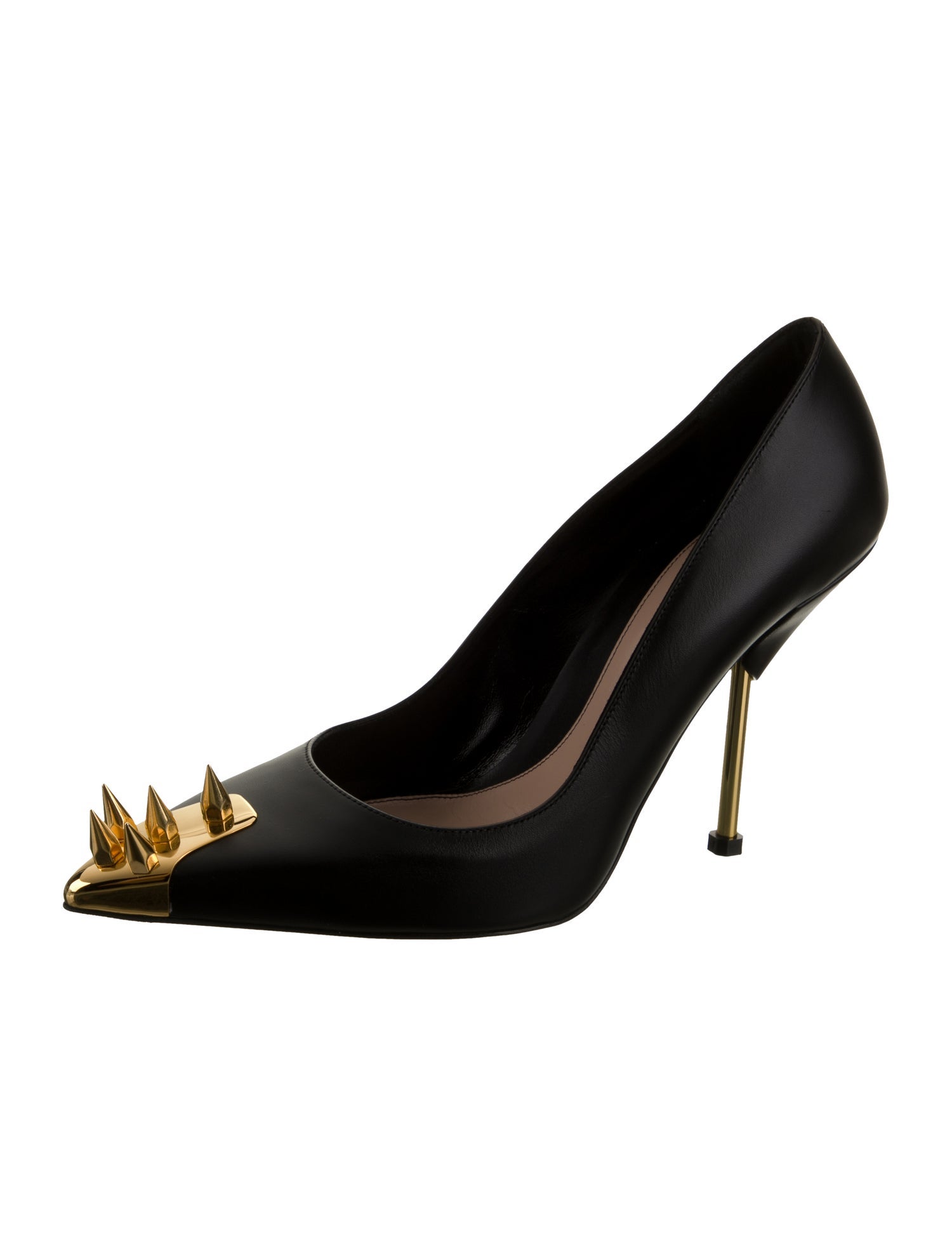 Alexander McQueen Spike Accents Leather Pumps