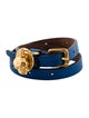 Alexander McQueen Leather & Crystal Skull Double Wrap Bracelet