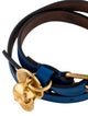 Alexander McQueen Leather & Crystal Skull Double Wrap Bracelet