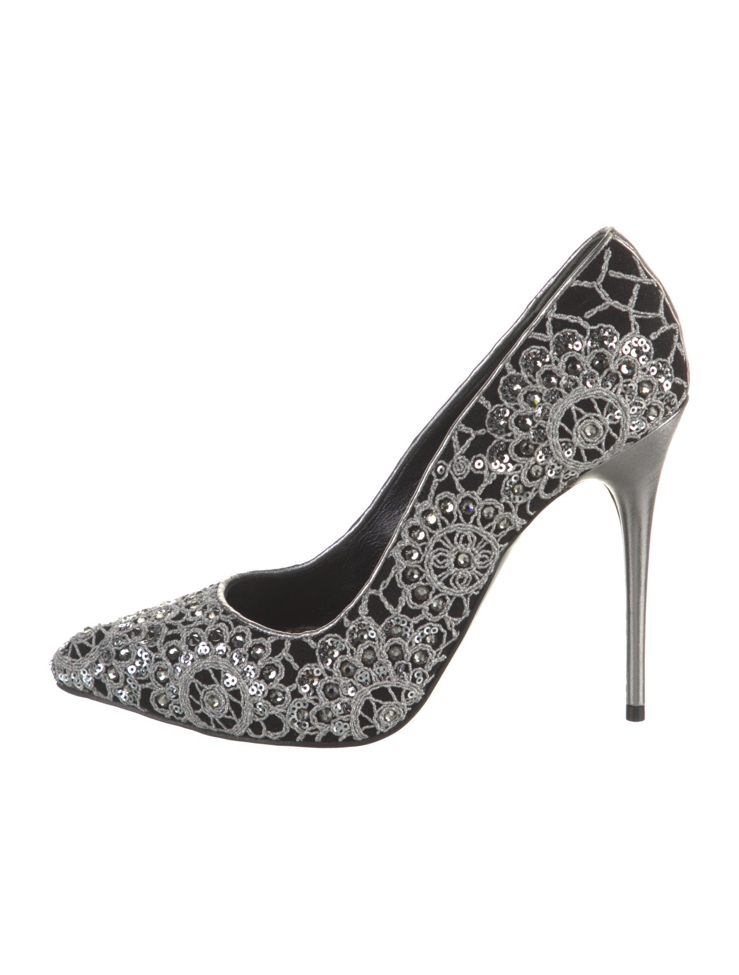 Alexander McQueen Suede Crystal Embellishments Pumps