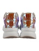 Alexander McQueen Leather Colorblock Pattern Athletic Sneakers