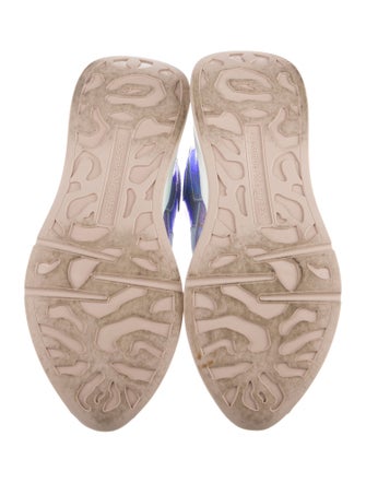 Alexander McQueen Leather Colorblock Pattern Athletic Sneakers