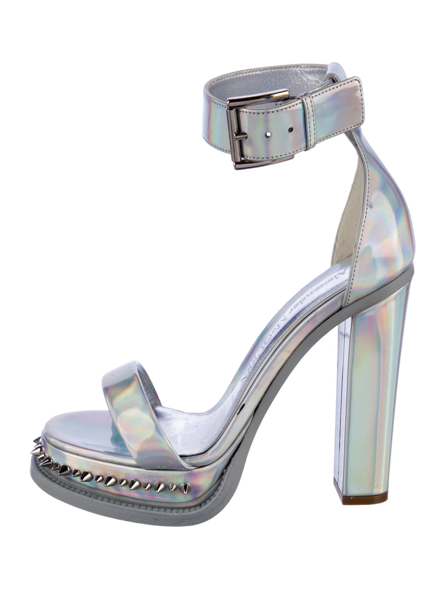 Alexander McQueen Spike Accents Leather Sandals