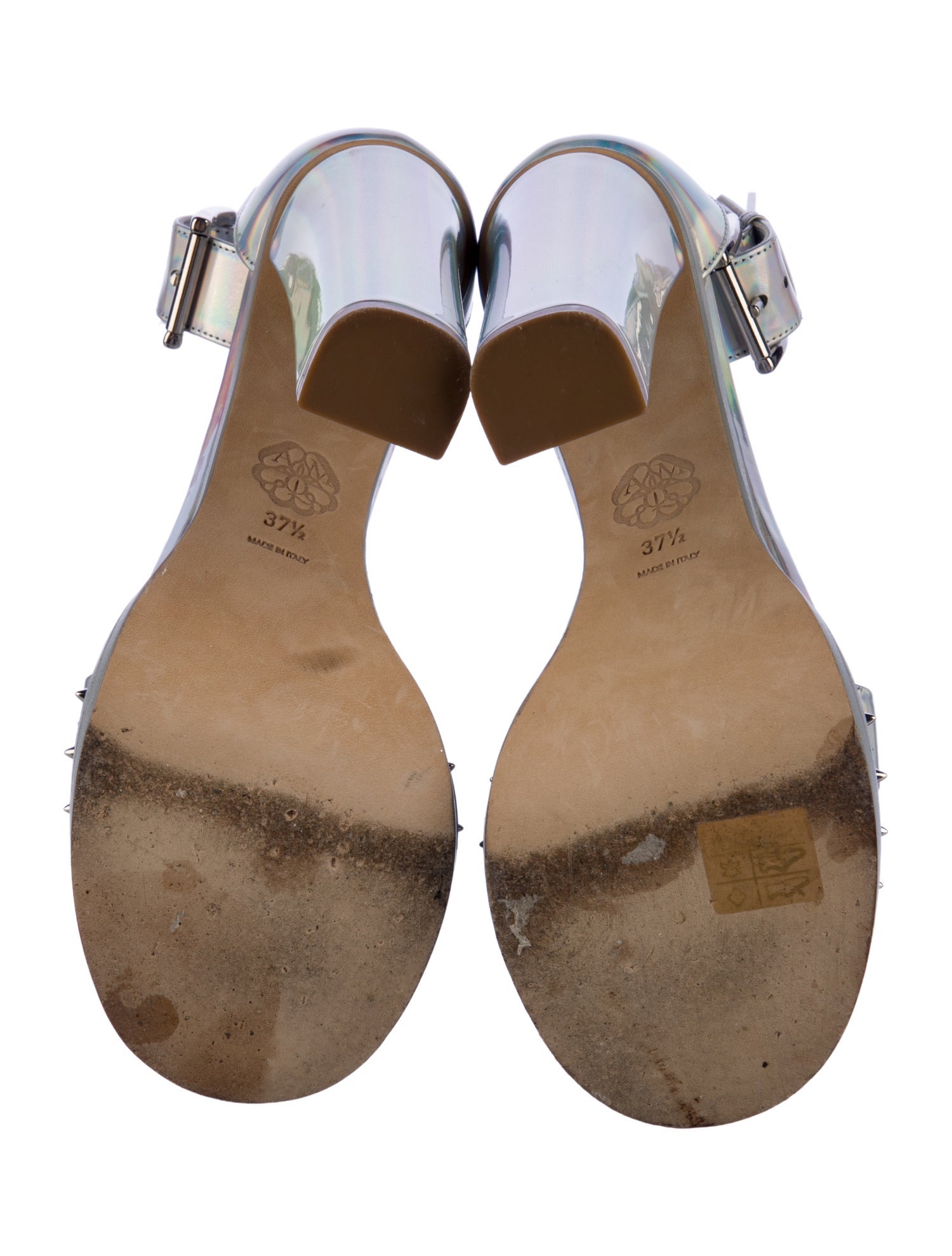 Alexander McQueen Spike Accents Leather Sandals