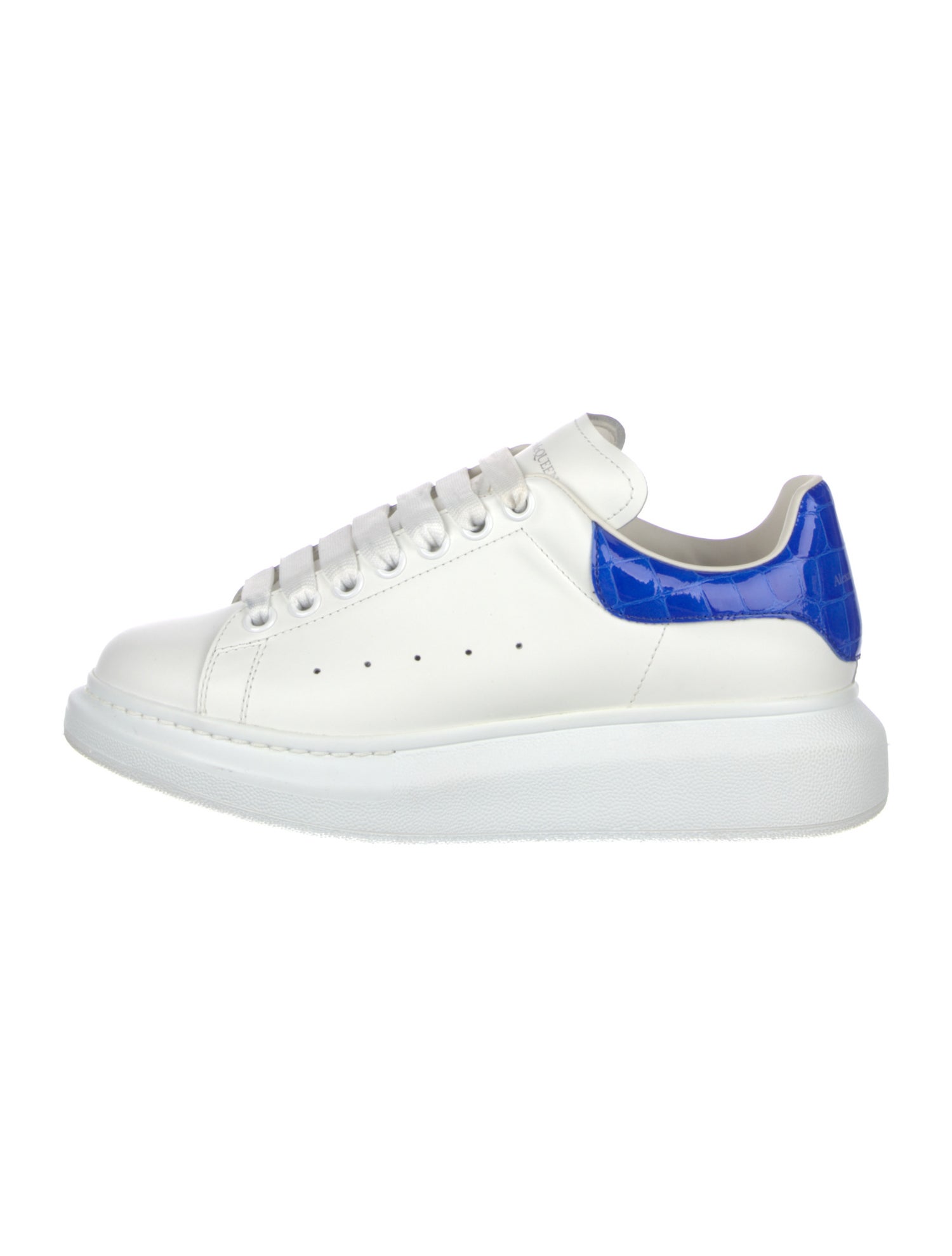 Alexander McQueen Leather Colorblock Pattern Sneakers