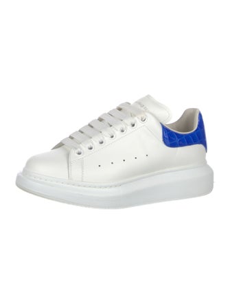 Alexander McQueen Leather Colorblock Pattern Sneakers