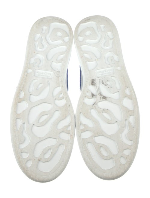 Alexander McQueen Leather Colorblock Pattern Sneakers