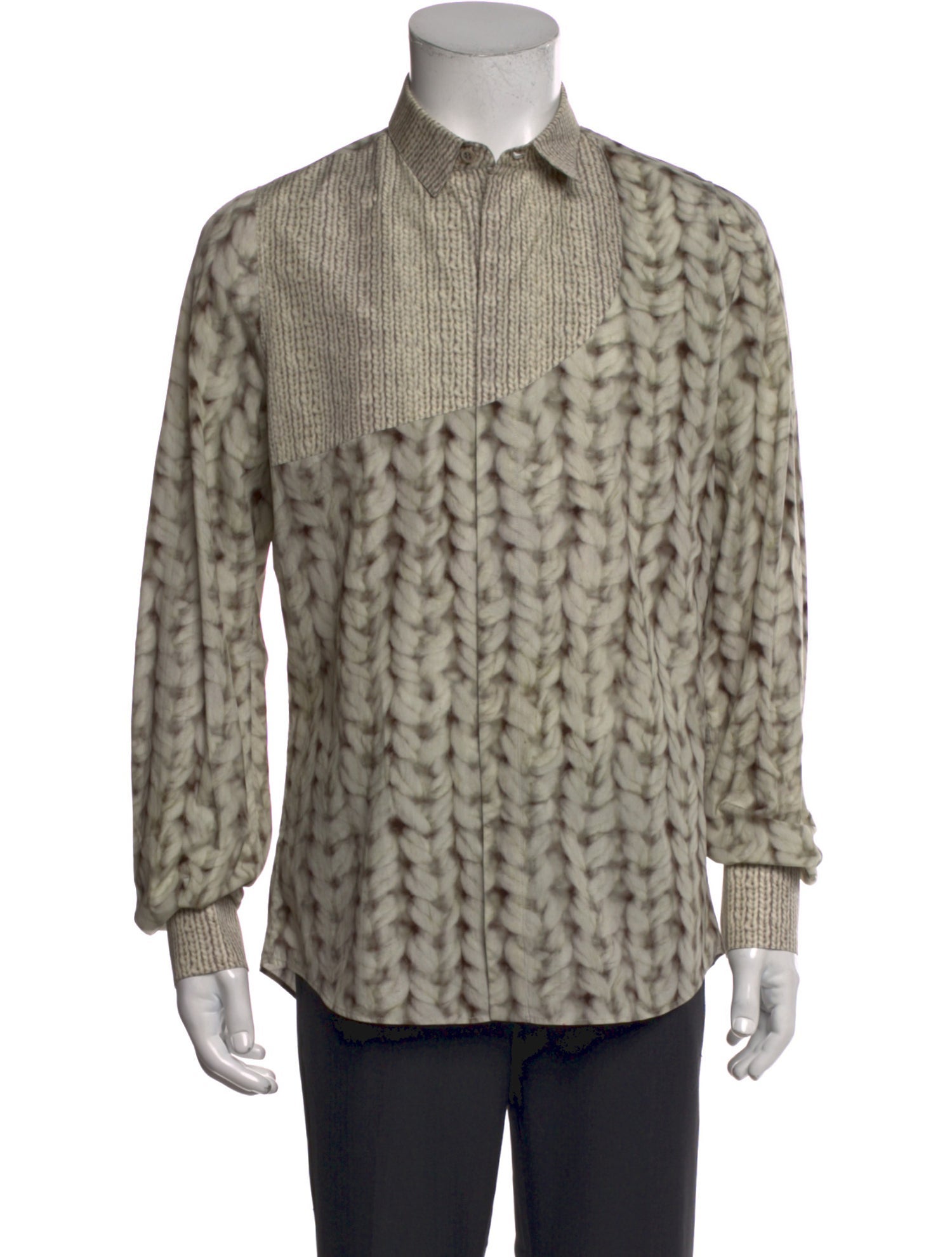 Alexander McQueen 2010 Printed Dress Shirt