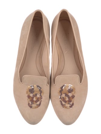 Alexander McQueen Skull Suede Loafers