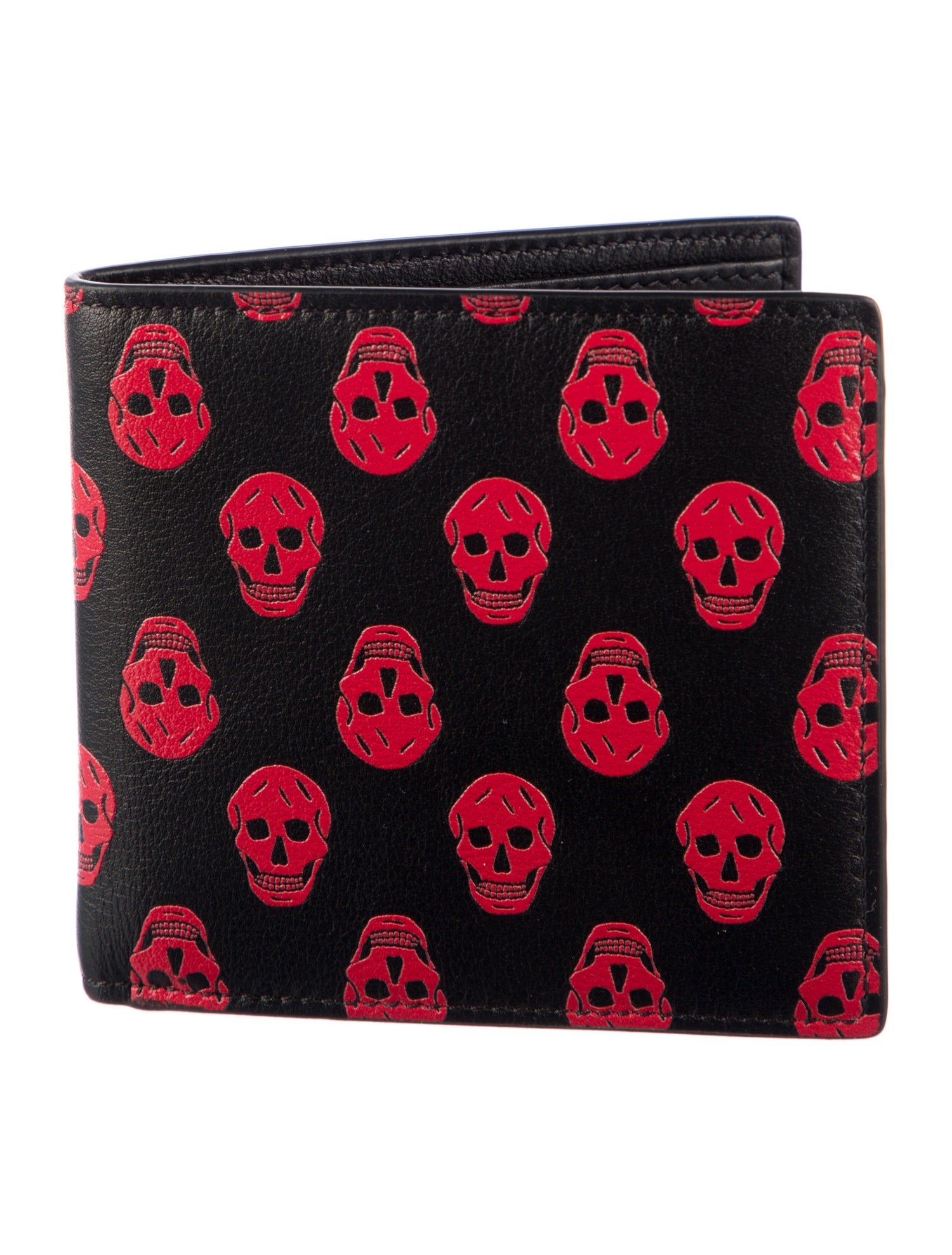 Alexander McQueen Leather Printed Bifold Wallet