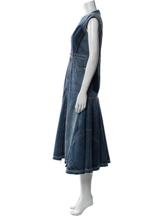 Alexander McQueen Crew Neck Long Dress