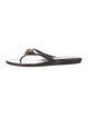 Alexander McQueen Skull Leather Flip Flops