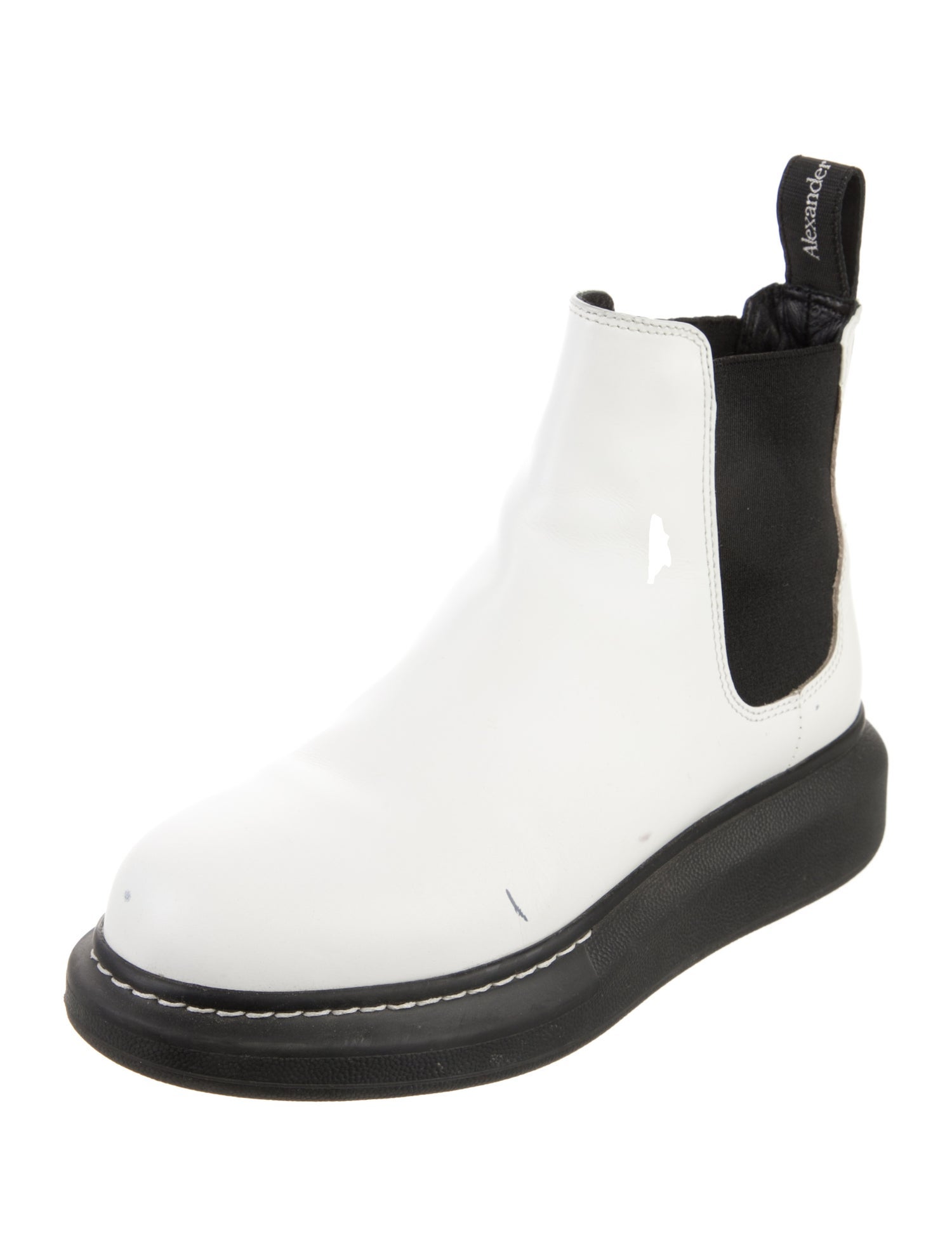 Alexander McQueen Leather Chelsea Boots