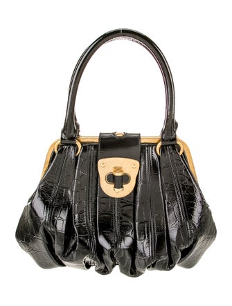 Alexander McQueen Patent Leather Top Handle Bag