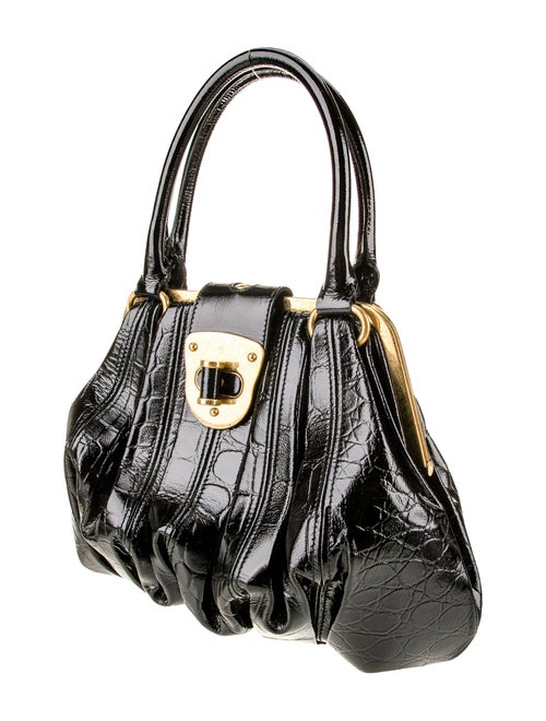 Alexander McQueen Patent Leather Top Handle Bag